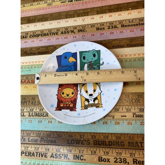 Harry Potter Melamine Plastic Plate 8” 1990s Y2k Gryffindor Hufflepuff Ravenclaw - Picture 7 of 7